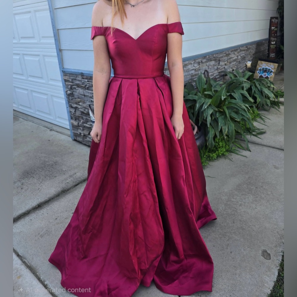 Elegant Red Evening Gown